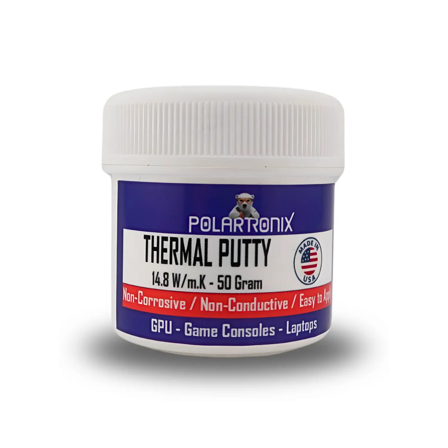 Polartronix Thermal Putty 14.8 W/m·K – 50 Gram Jar – Made in USA