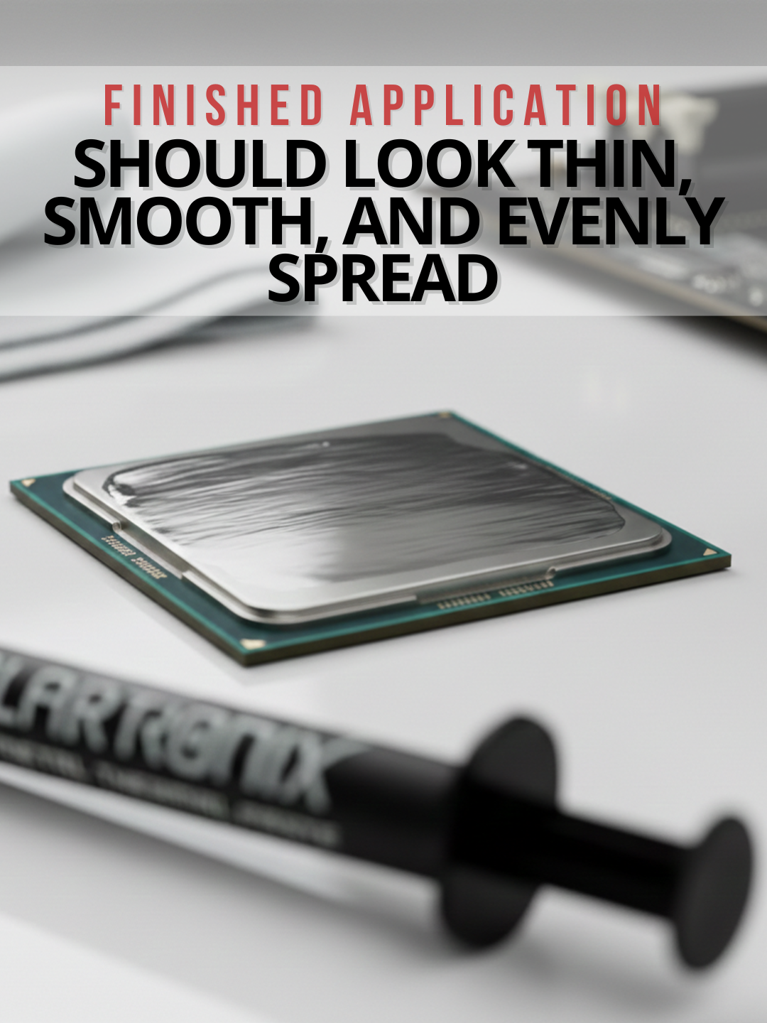 Finished liquid metal application