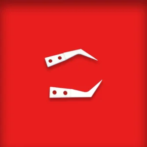 Ceramic tip replacement for curved tweezers
